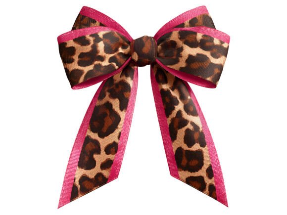 Download Pink Trim Leopard Bow PNG - Premium Bundle