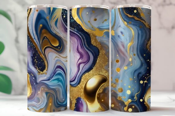 Download Abstract Gold Glitter Marble Tumbler - Premium Resources
