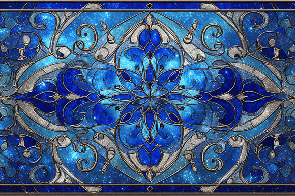 Download Electric Blue Filigree Glass Wallpaper - Wallpaper Collection